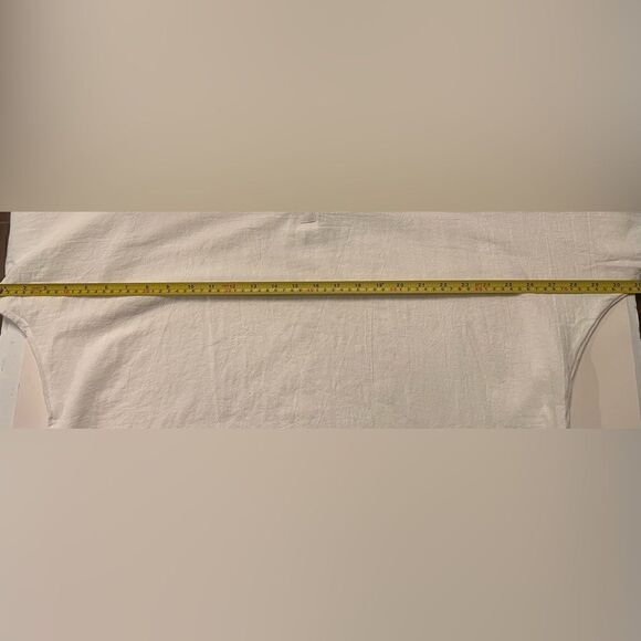 E-retro Blouse Women’s Med-XL White Collared 4 Buttons Short Sleeve NWT - Picture 4 of 8